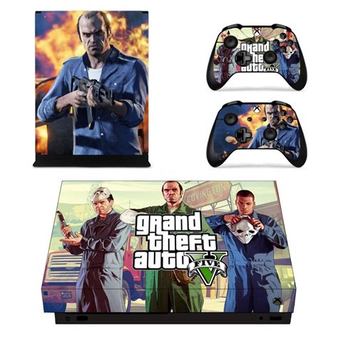 Gta 5 Vinyl Decal Cover Protective Warp Skin For Xbox One X Console