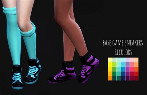 Base Game Sneakers Recolors At Maimouth Sims4 Sims 4 Updates
