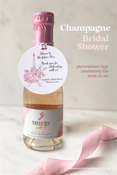 Bridal Shower Favors For Guests Bridal Shower Favors Champagne Bridal Shower Favor Tags