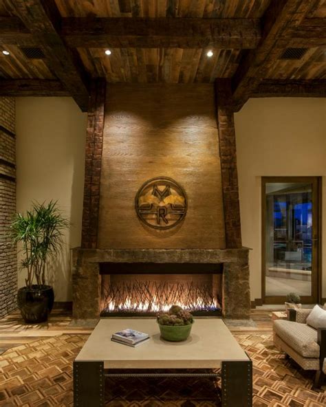 Rustic Wood And Stone Fireplace Hgtv