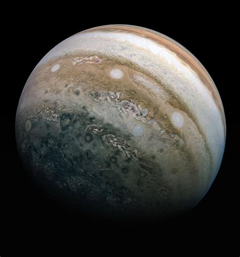 Composite View Of Jupiters Southern Hemisphere Using Imagery From Juno