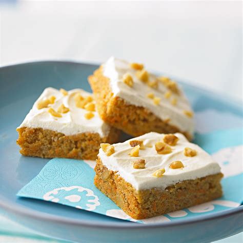 Nutty Carrot Cake Bars Recipe Eatingwell