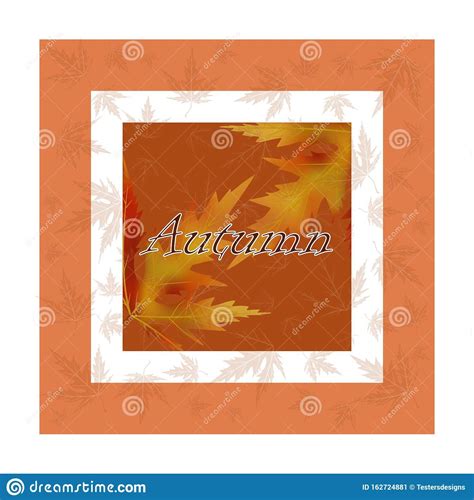 Autumn Orange Background Vector Illustration Leaf Sale Card Orange