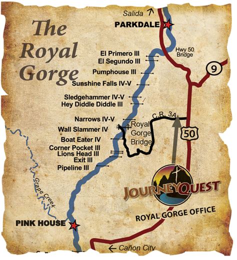 Royal Gorge Train Map
