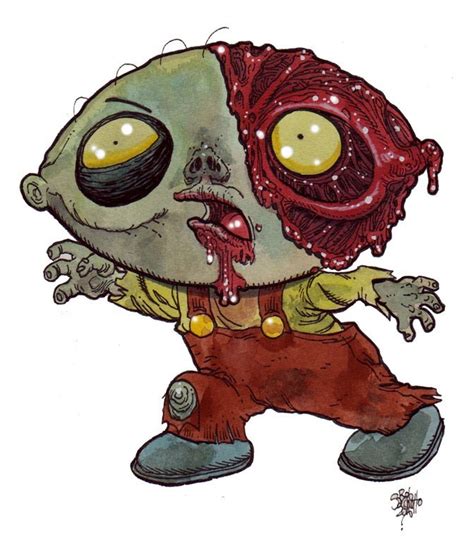 Zombie Art Stewie Griffin Zombie Art By Rob Sacchetto