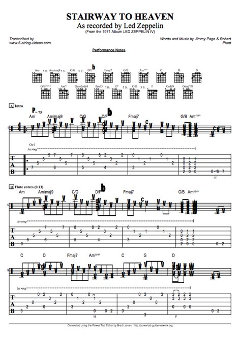 Stairway to heaven is a song by the english rock band led zeppelin. Guitar Tabs: Guitar Tabs and Song Sheets For: Stairway To ...