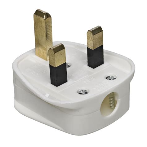3 Pin Plug 13amp White Help Tech Co Ltd