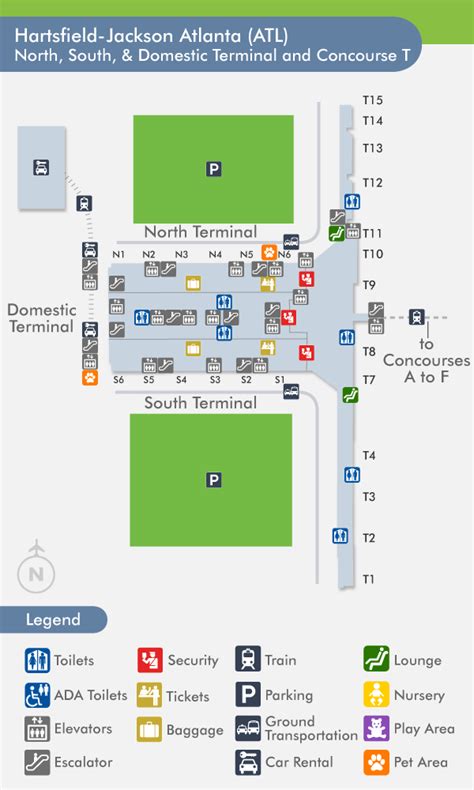 Southwest Atlanta Airport Terminal Map Atl Airport Terminal Map