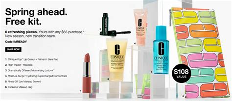 Maybe you would like to learn more about one of these? CLINIQUE CANADA PROMO CODE: Free 6-pc 2019 Spring Ahead Kit | Canadian Gift with Purchase Offer