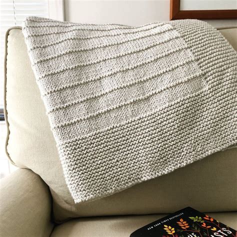Easy To Knit Beginner Blanket Knitting Pattern For Worsted Weight Yarn