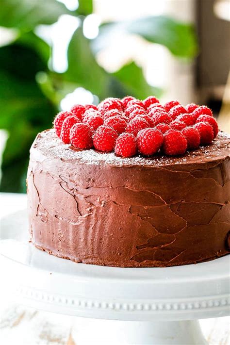 Chocolate Raspberry Cake With Raspberry Jam Chocolate Mascarpone