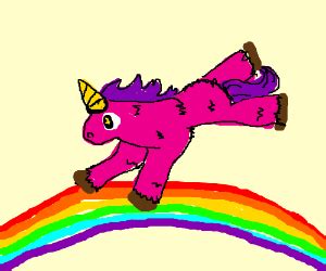 Pink Fluffy Unicorns Dancing On Rainbows Drawception