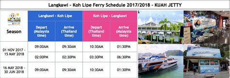 Or check with your accommodation on langkawi. Langkawi to koh lipe ferry schedule 2017/ 2018 - Online ...