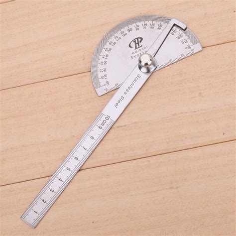 Stainless Steel 180 Degree Protractor Angle Ruler Round Head Digital