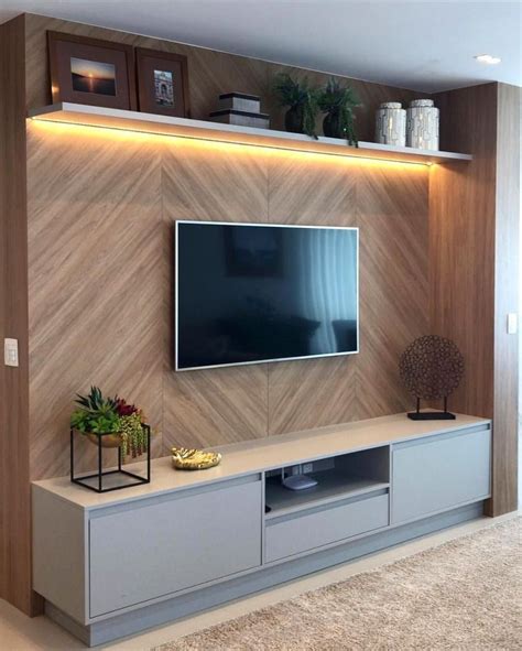 53 Adorable Tv Wall Decor Ideas Roundecor Living Room Tv Unit