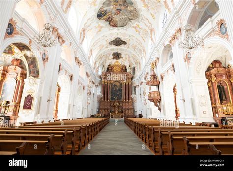 The Interior Of The Jesuit Church A Famous Baroque Church In The