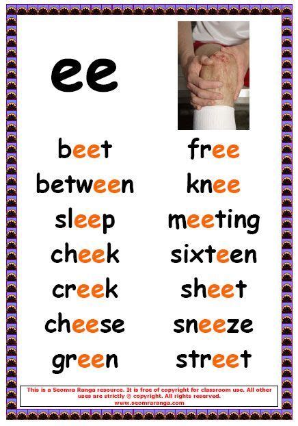 Ee Words Jolly Phonics Session Words In Alphabetical Order