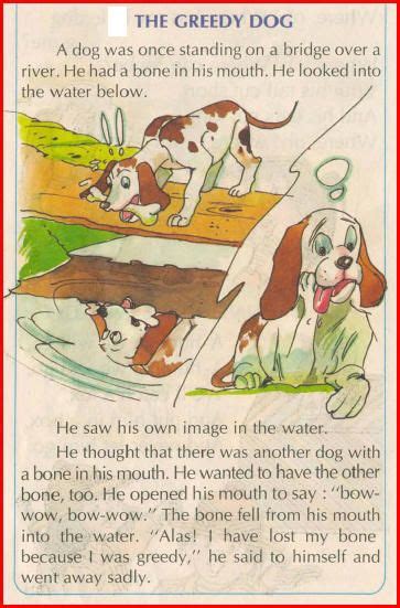 Moral Stories The Greedy Dog Greedy Dog Story Short Stories For