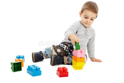 Boy Playing With Blocks Stock Image Image Of Education 36936975