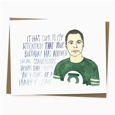 Big Bang Theory Birthday Card Big Bang Theory Sheldon Birthday Card Birthdaybuzz