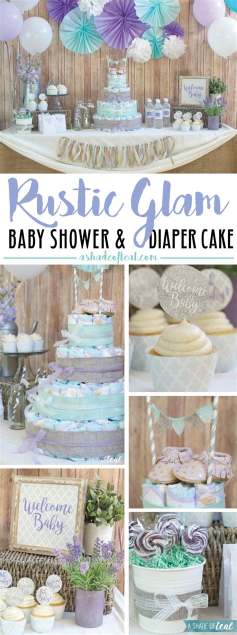 Rustic Glam Baby Shower Plus Make A Diaper Cake