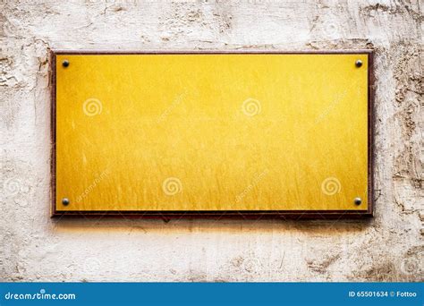 Old Blank Metal Sign Stock Photo Image Of Copy Color 65501634