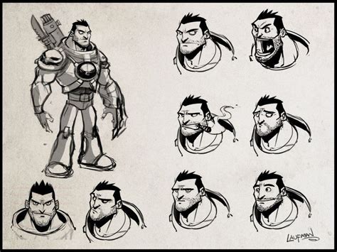 derek laufman masters of anatomy character concept cartoon expression character design male