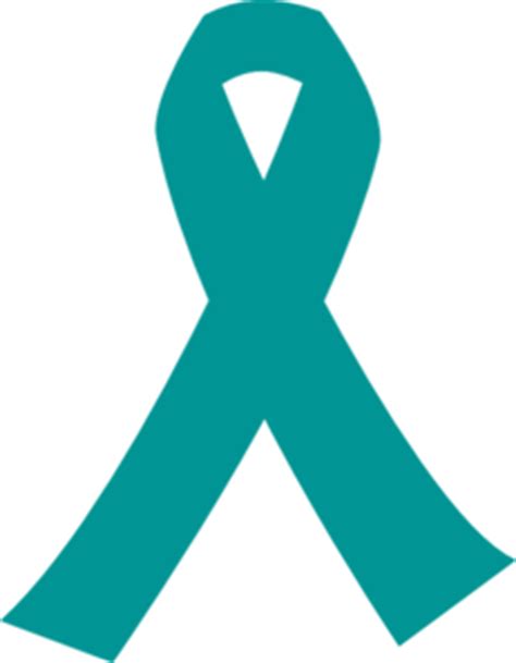 Ribbon For Cancer Teal Clip Art at Clker.com - vector clip art online png image