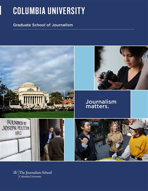 Columbia Journalism Brochure By Columbia University Graduate School Of