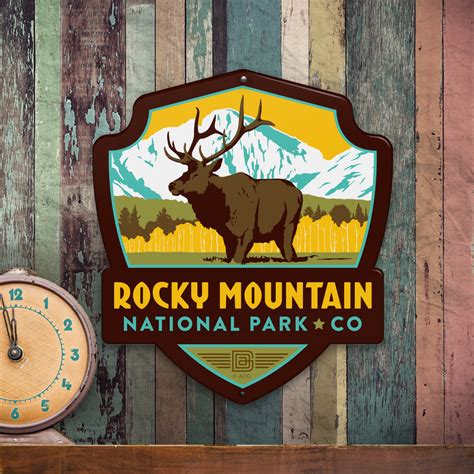 Metal Emblem Sign Np Rocky Mountain National Park Anderson Design Group