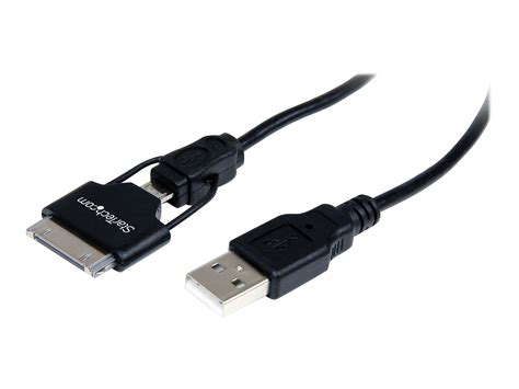 Câble Connecteur Apple Dock 30 Broches Ou Micro Usb Vers