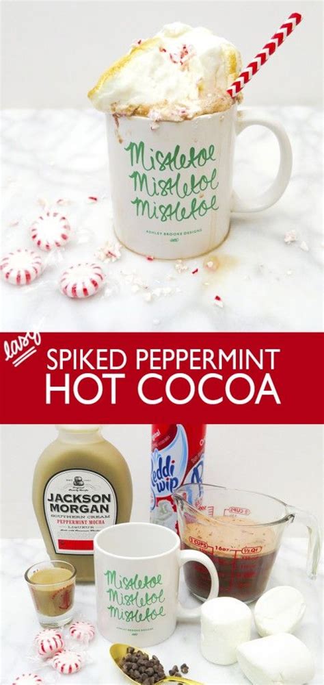 Ashley Brooke Designs Spiked Peooermint Hot Cocoa Hot Cocoa Recipe Cocoa Recipes Ashley Brooke