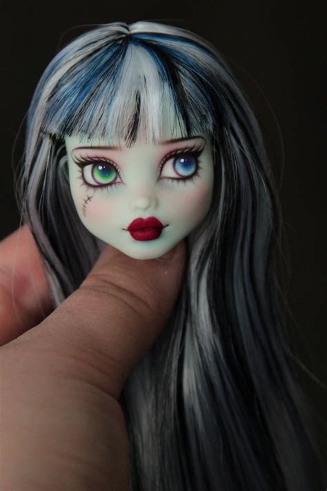 Monster High Doll Head Frankie Stein In Your Custom Order Etsy