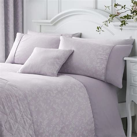 Buy duvet covers & sets online! Purple Duvet Covers Lilac Floral Leaf Jacquard Quilt Cover ...