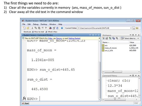 Matlab Diary Matlab Allows You To Keep A Log Or Diary Of Your Work