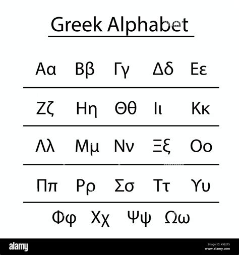 Black And White Laminated Foreign Language Uppercase Greek Alphabet