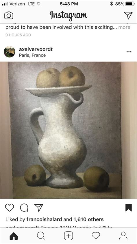 An Image Of A White Vase With Apples In It On Instagram For Art Lovers