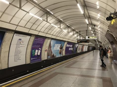 The Southbound Platform At Angel Tube Station On The Transport For