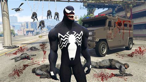 Gta 5 Mods Spiderman Venom Mod W Web Shooter Gta 5 Venom Mod