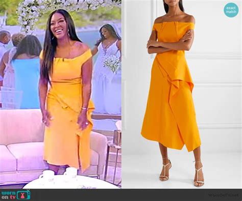 Kenya Moores Yellow Ruffle Dress On The Tamron Hall Show Dresses