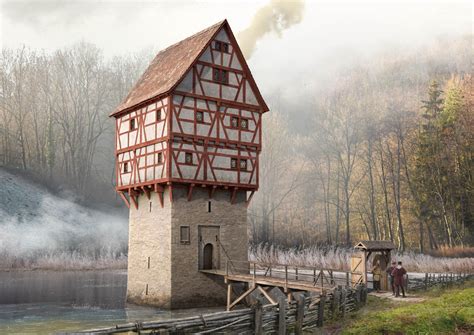 Topplerschlösschen Rothenburg Ob Der Tauber Bildebene Burg Häuser