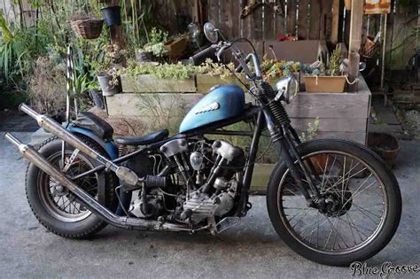 Blue Groove Shop Blog Sold 41 Knucklehead Chopper Blue Wing