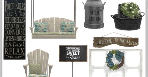 Chicklets Nest Sweet Tea Porch Set ⋆ Sims 4 Updates ♦ Sims 4
