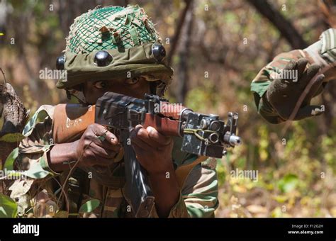 Zambian Defense Force Soldier During A Tactical Exercise At Exercise