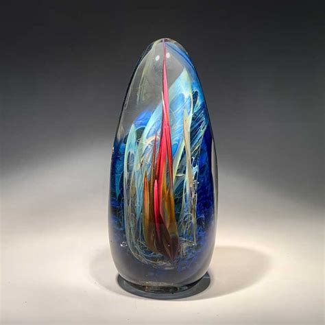 Oval Grotto Paperweight — Robert Burch Glass
