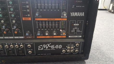 Yamaha Emx640 Powered Mixer Amplifier Emx 640 Power Amp 200w 120v Free