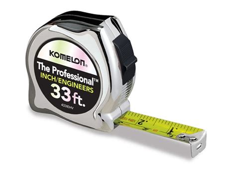 The measurements offer precision in 1/16″ increment measurement markings and is extremely. 33' Inch Engineer Tape Measure