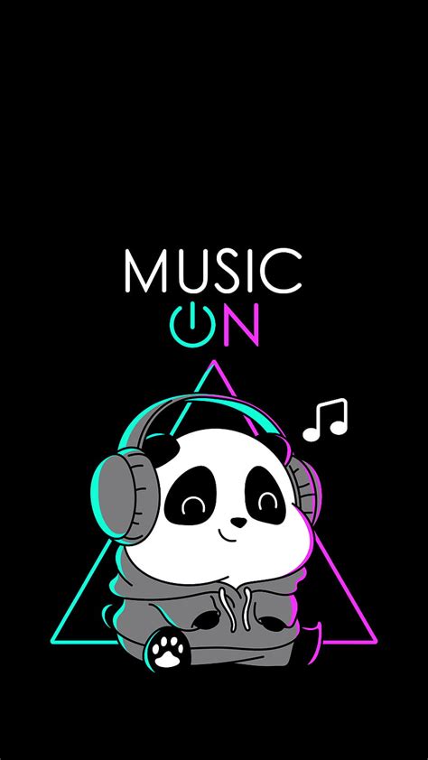 5k Descarga Gratis Panda Musica Mysic Fondo De Pantalla De Teléfono