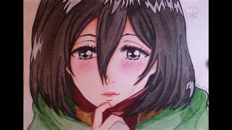 Naruto next generations ( مترجم ). drawing mikasa-shingeki no kyojin-رسم ميكاسا-هجوم العمالقة ...