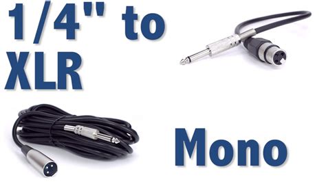 The above diagram shows you the pin numbering for both male and female xlr connectors, from the front and the rear view. Mono 1/4" to XLR Audio Cables - Easily Connect Your Professional Audio Equipment - YouTube